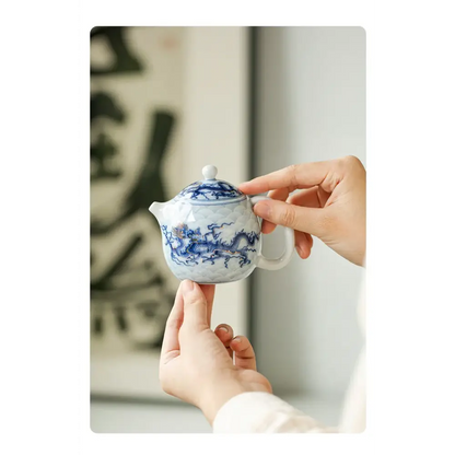 Théière Céramique Chine｜Dragon Bleu
