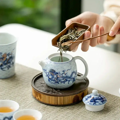 Théière Céramique Chine｜Dragon Bleu