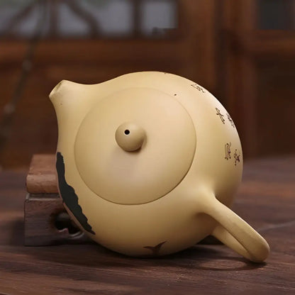 Théière Chinoise Beige en Terre Cuite Yixing