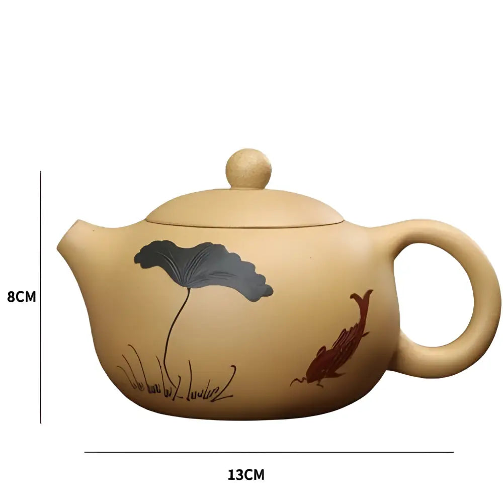 Théière Chinoise Beige en Terre Cuite Yixing