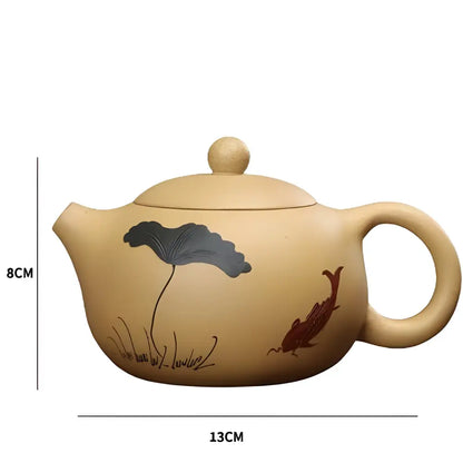 Théière Chinoise Beige en Terre Cuite Yixing