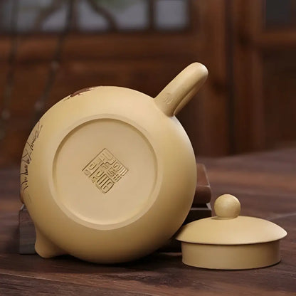 Théière Chinoise Beige en Terre Cuite Yixing