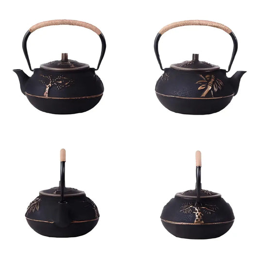 Théière en fonte 1L Gravure Arbre d'Or