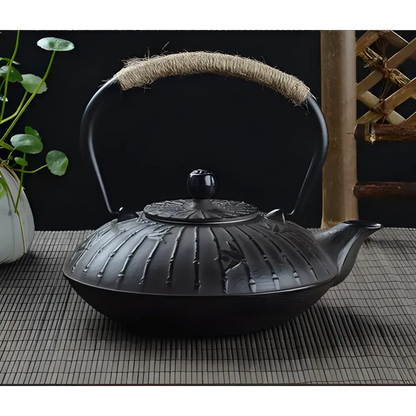 Théière en Fonte Bambou forgées