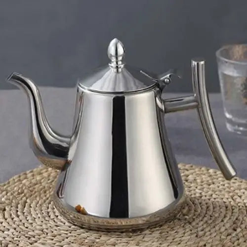 Théière en inox avec infuseur intégré