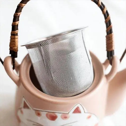 Théière en Porcelaine avec tête de Chat