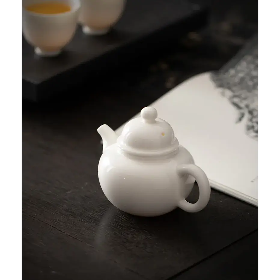 Théière en Porcelaine Blanche