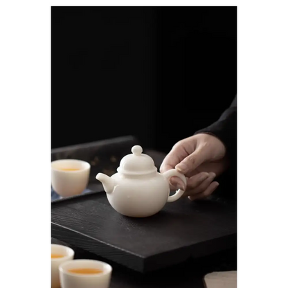 Théière en Porcelaine Blanche