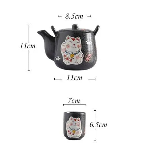 Théière en Porcelaine Chat du Japon