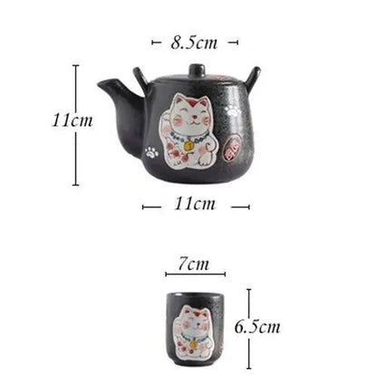 Théière en Porcelaine Chat du Japon