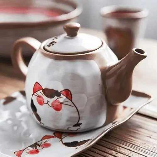 Théière en Porcelaine  Chat mignon