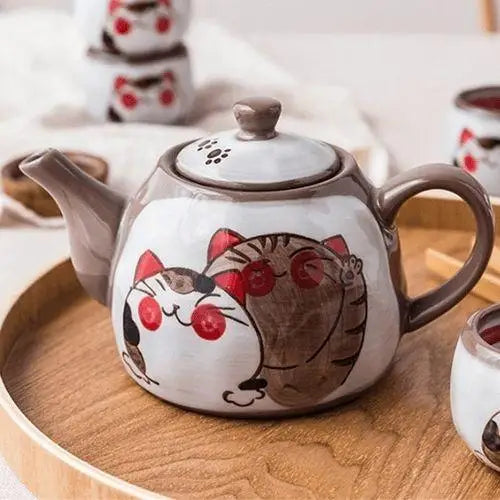 Théière en Porcelaine  Chat mignon
