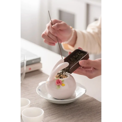 Théière en Porcelaine Lapin Rose