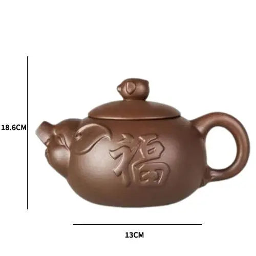 Théière en terre cuite Cochon céleste Chinois