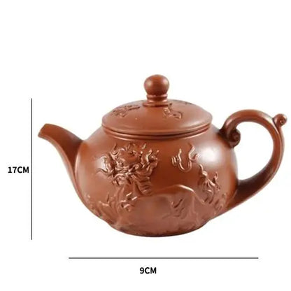 Théière en Terre Cuite Yixing avec Dragon Chinois