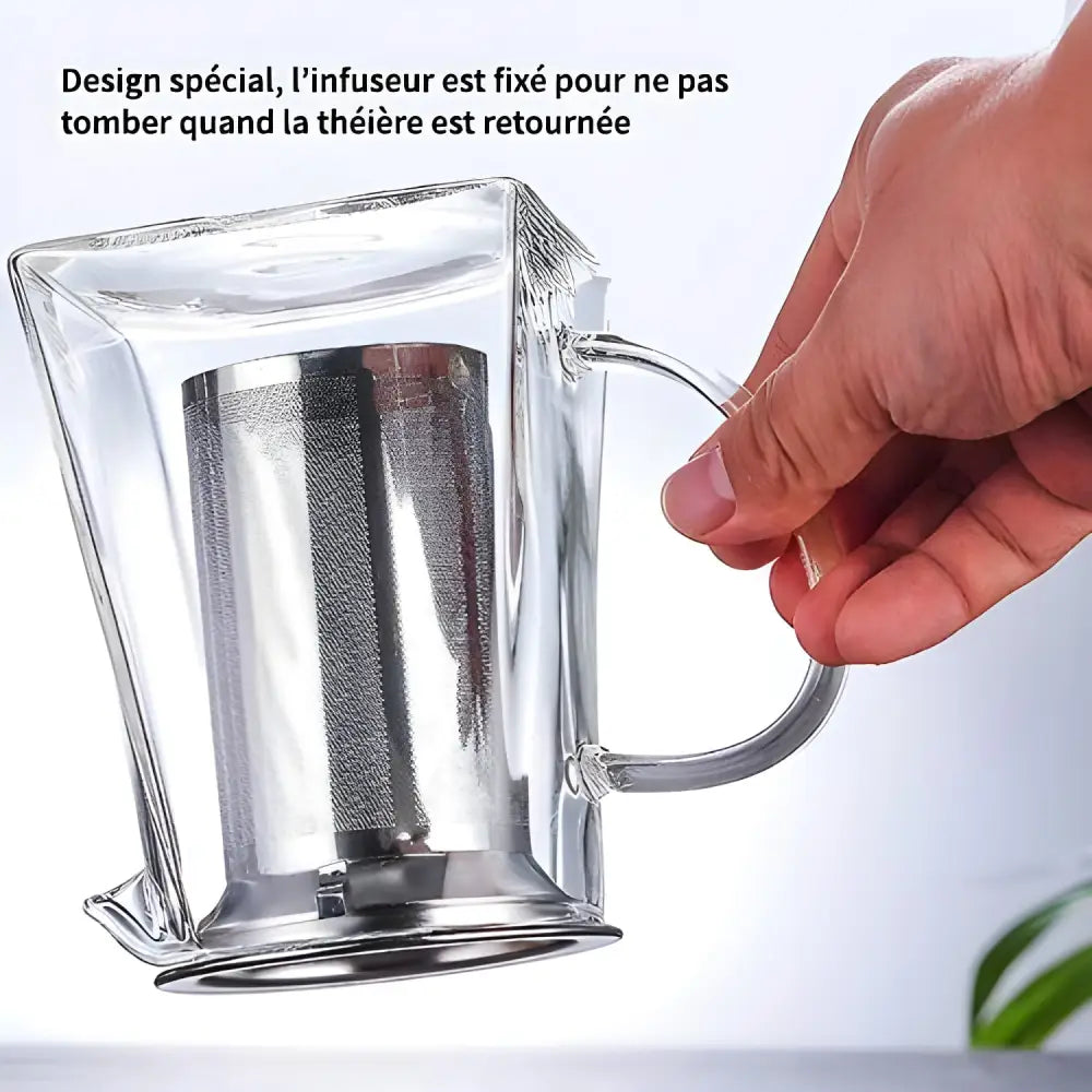 Théière en Verre avec Filtre Pratique