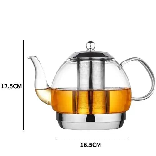 Théière en Verre avec Infuseur Inox - Design Premium