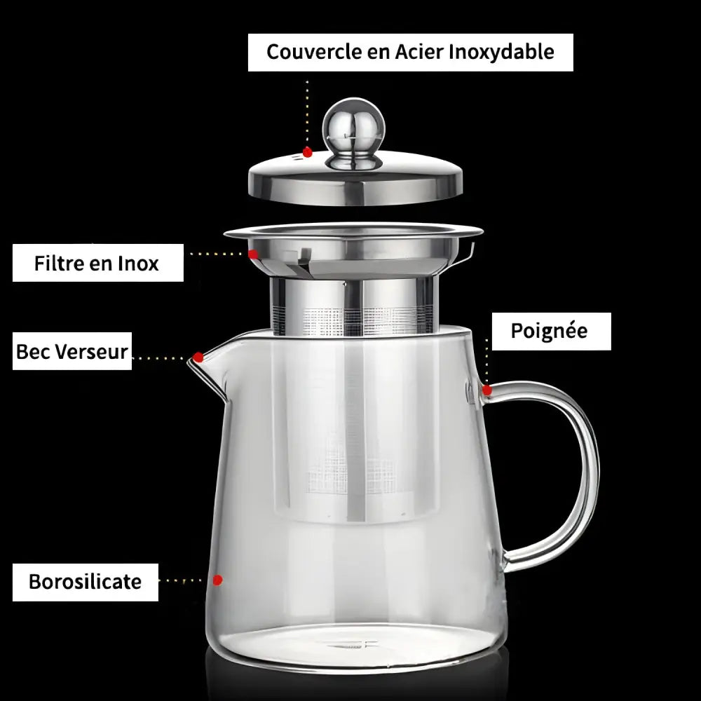 Théière en Verre Borosilicate