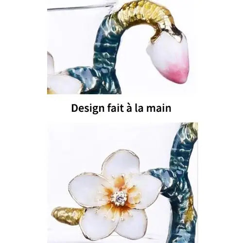Théière en Verre Design Floral