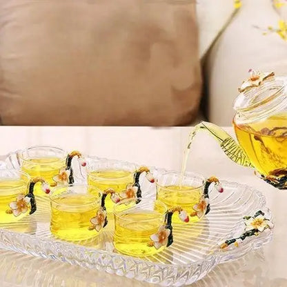 Théière en Verre Design Floral