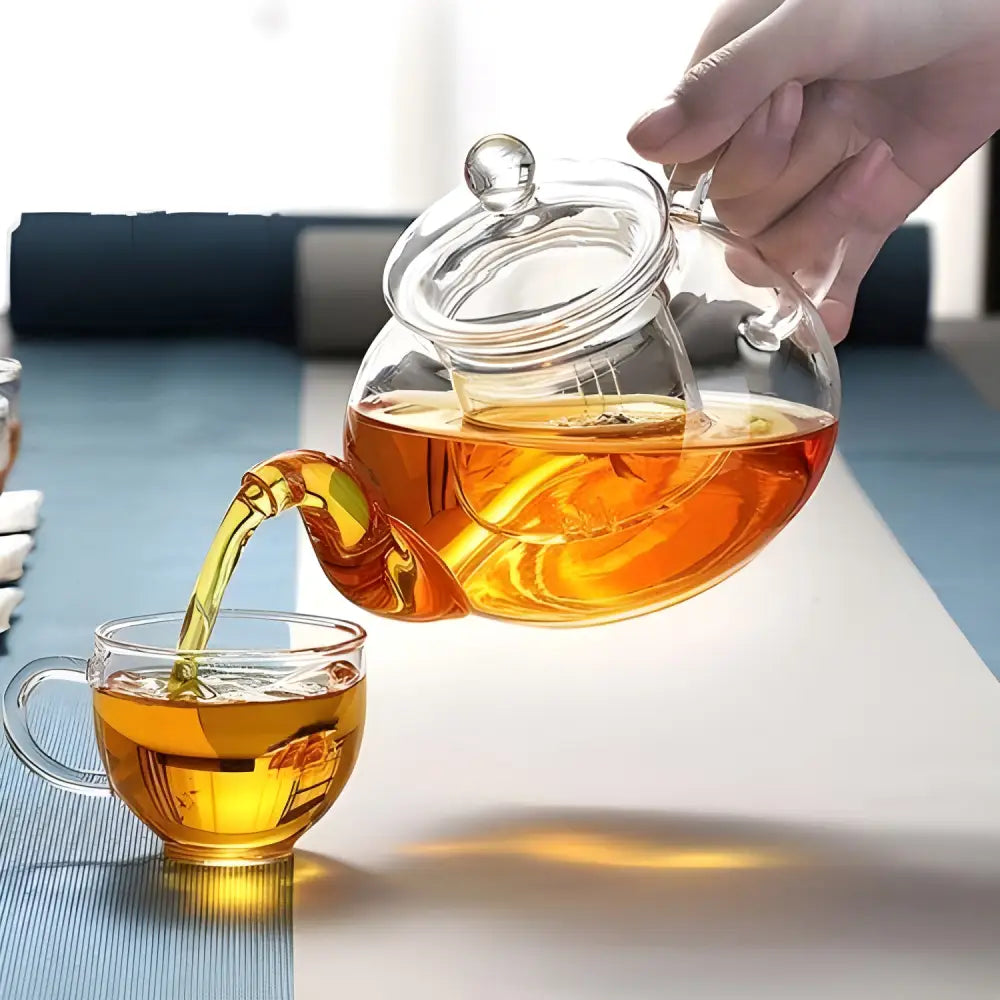 Théière en Verre Infuseur Magique