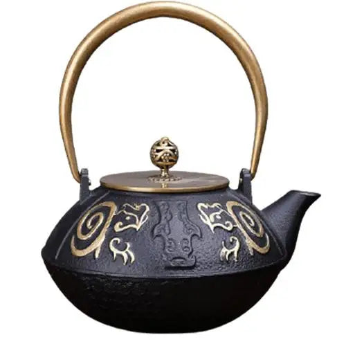 Théière fonte royale dorée