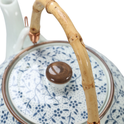 Théière japonaise céramique bleu