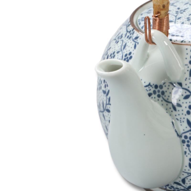 Théière japonaise céramique bleu