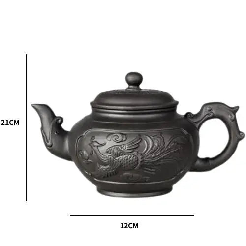 Théière Phoenix en terre cuite