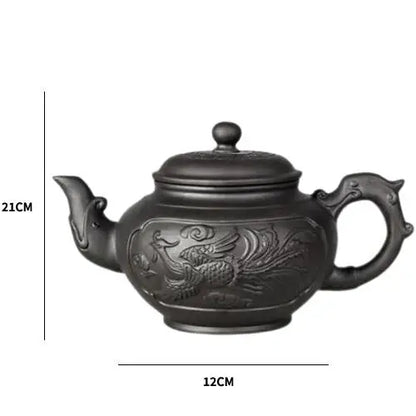 Théière Phoenix en terre cuite