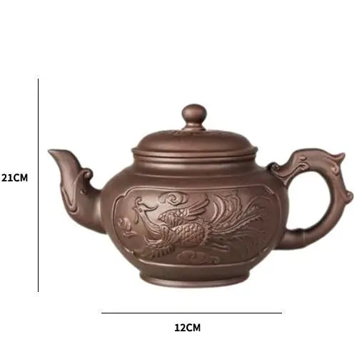 Théière Phoenix en terre cuite