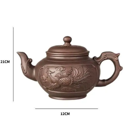 Théière Phoenix en terre cuite