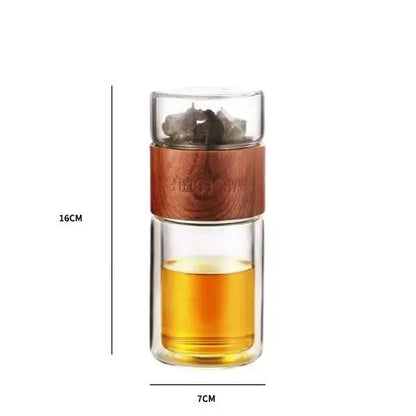 Thermos à Thé en Verre à Double Paroi