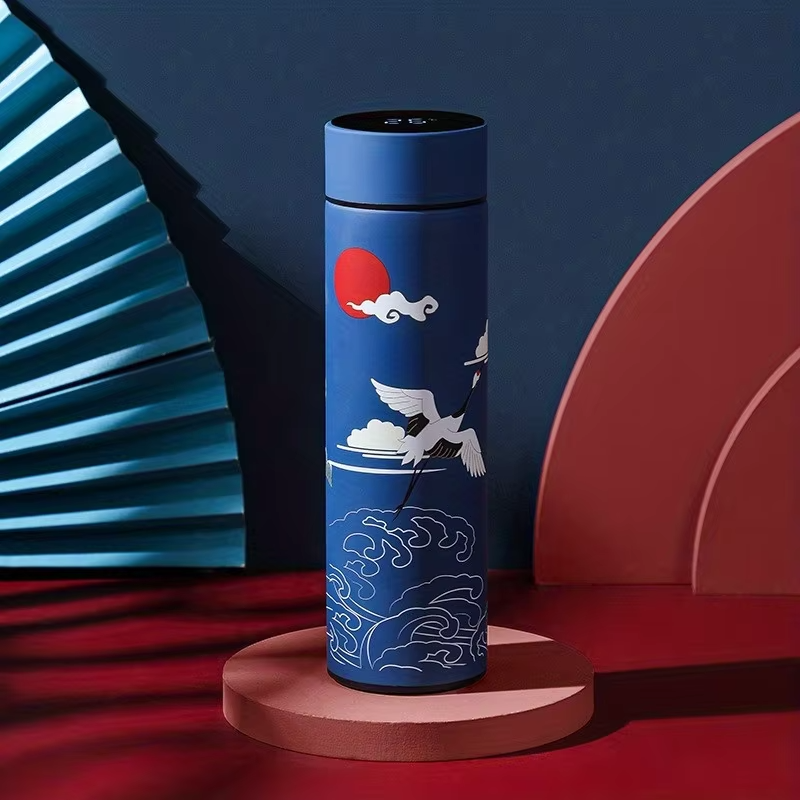 thermos japonais élégant bleu