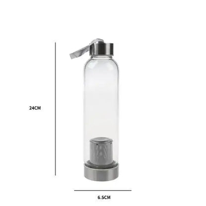 Thermos Thé en Verre avec Sacoche Rose