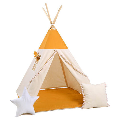 tipi-lit-jaune-blanc-coussins