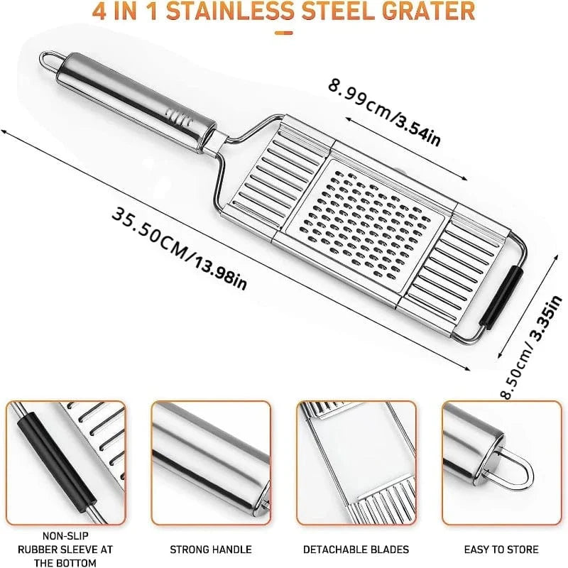 Trancheuse à légumes en acier inoxydable multifonctionnelle à 4 lames
