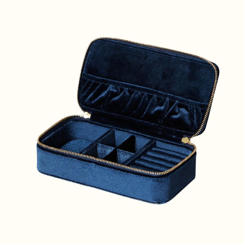 Trousse à bijoux de voyage en velours grand format
