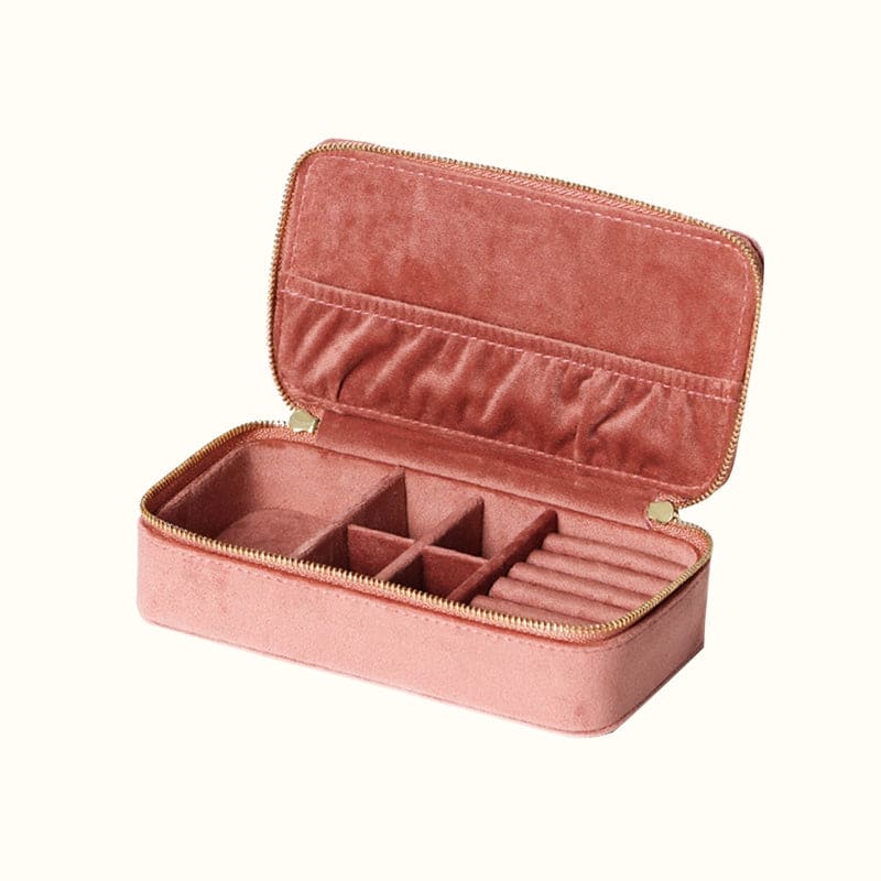 Trousse à bijoux de voyage en velours grand format