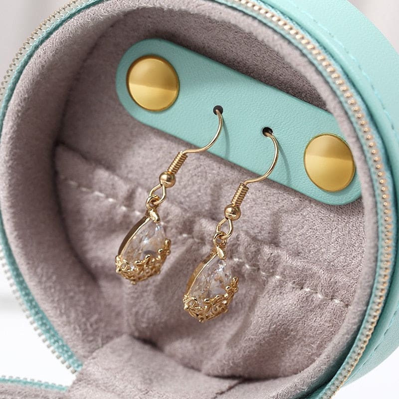 Trousse à bijoux de voyage ronde