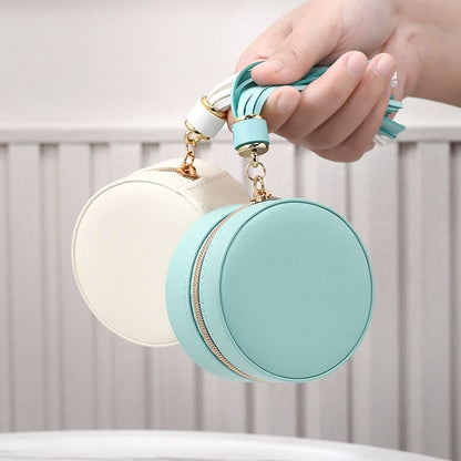 Trousse à bijoux de voyage ronde