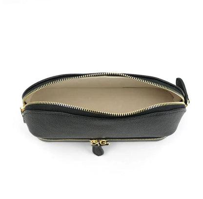 Trousse de maquillage et emplacements bijoux en cuir