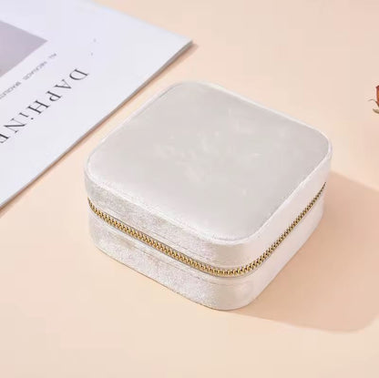 Trousse de rangement pour bijoux en velours doux