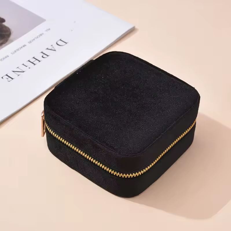 Trousse de rangement pour bijoux en velours doux