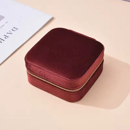 Trousse de rangement pour bijoux en velours doux