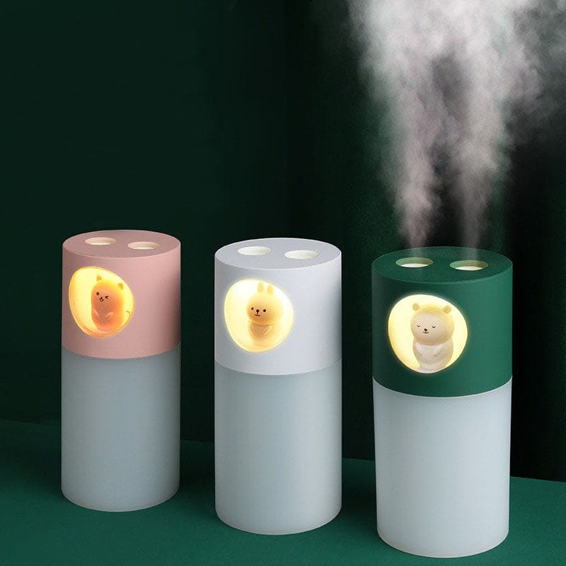 Veilleuse humidificateur d'air double pulvérisation ultrasonique - GANA