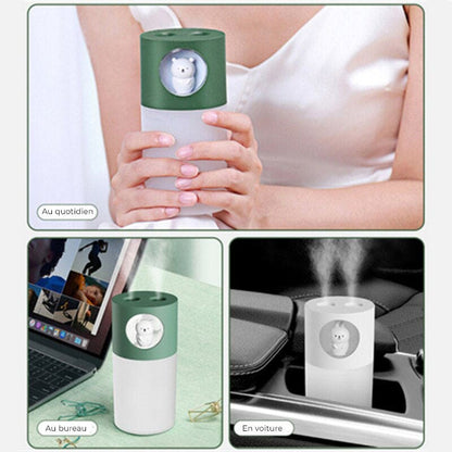 Veilleuse humidificateur d'air double pulvérisation ultrasonique - GANA