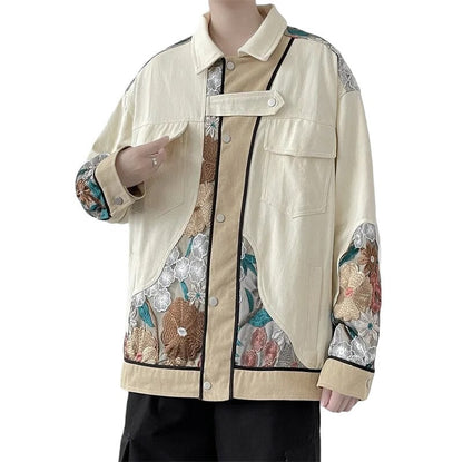 Veste fleurs japonaise