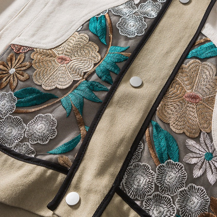 Veste fleurs japonaise