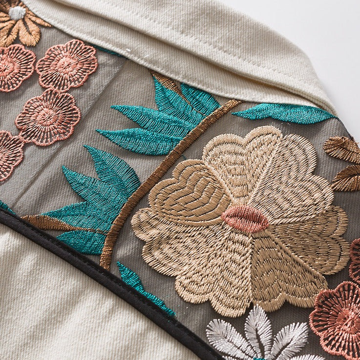 Veste fleurs japonaise